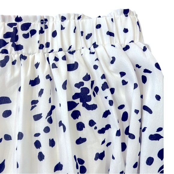 Shein Dalmatian Black and White Lined Print Midi Skirt Size XL - Picture 5 of 12